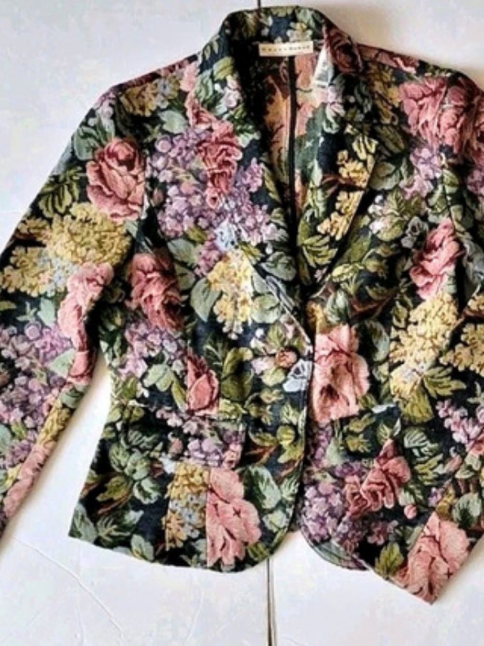 Crazy Horse Liz Claiborne Floral Tapestry Blazer
